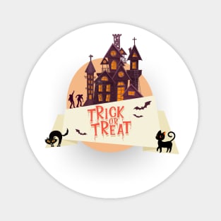 Halloween Trick or Treat I Halloween Black Cats I Halloween Global Trendy Costumes Magnet